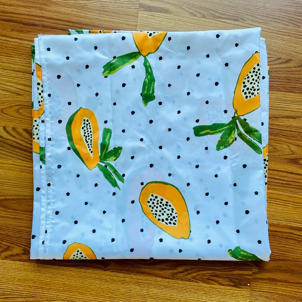 Waterproof Papaya Fruit Shower Curtain